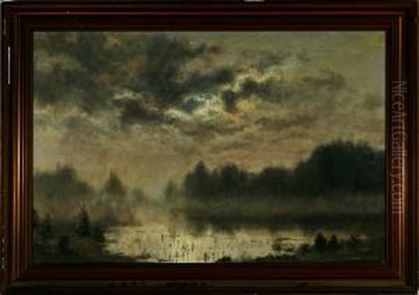 Misty Weather Oil Painting by Alfred Theodor Olsen