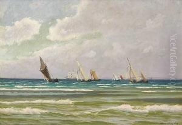 Marine. Oil Painting by Alfred Theodor Olsen