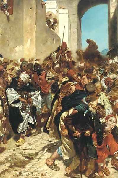 Les prisonniers Marocains Oil Painting by Alfred Dehodencq