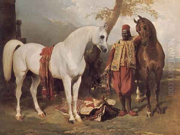 The Mounts of Abd El Kader Oil Painting by Alfred Dedreux