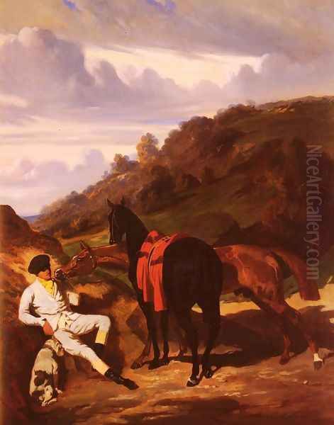 Le Lad Blanc (The White Stable-lad) Oil Painting by Alfred Dedreux