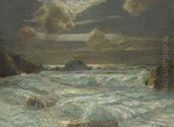 The Corbiere, Jersey Oil Painting by Julius Olsson