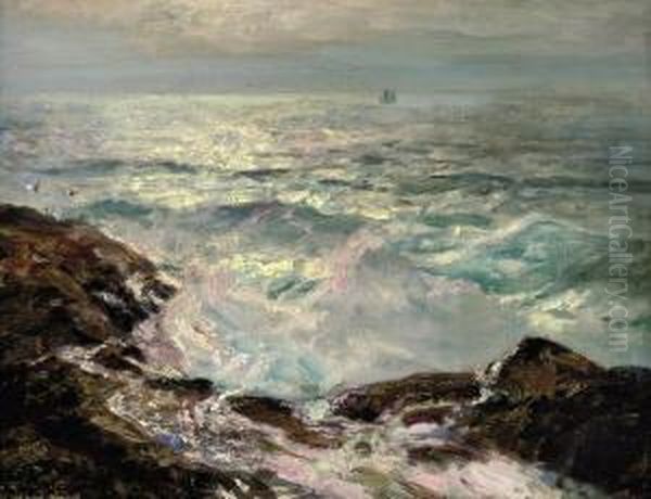 The Tranquil Sea Oil Painting by Julius Olsson