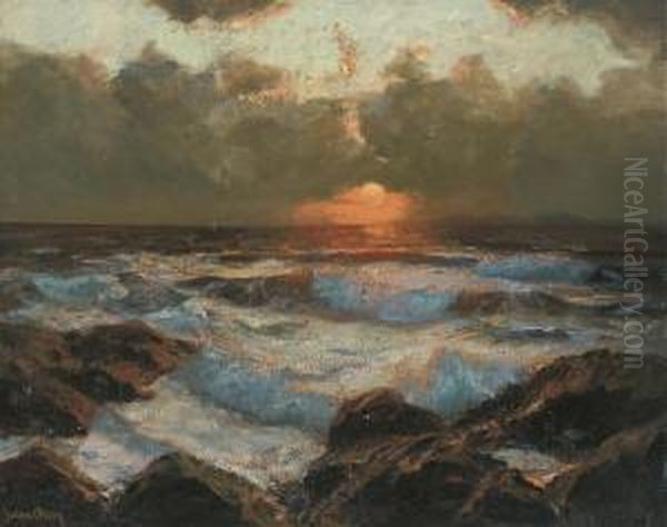 Sunrise Oil Painting by Julius Olsson