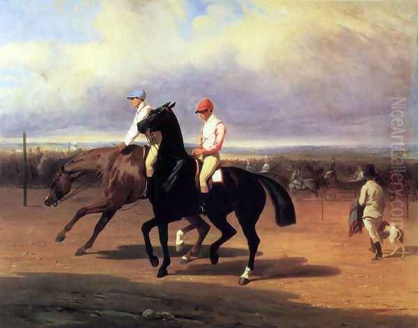 Riders Oil Painting by Alfred Dedreux