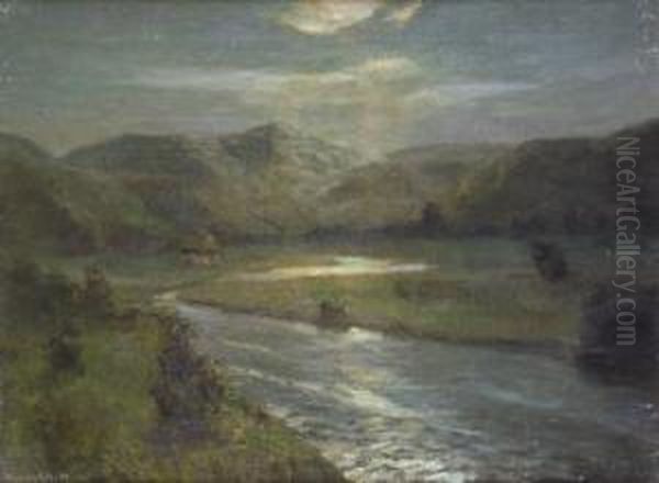 Glendalough, Co. Wicklow Oil Painting by Julius Olsson