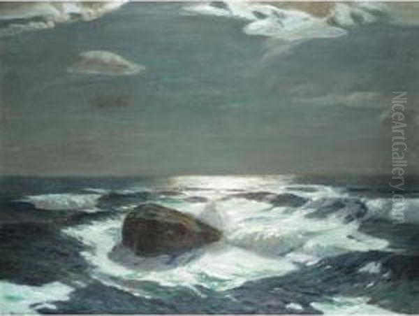 The Fringe Of Foam Oil Painting by Julius Olsson