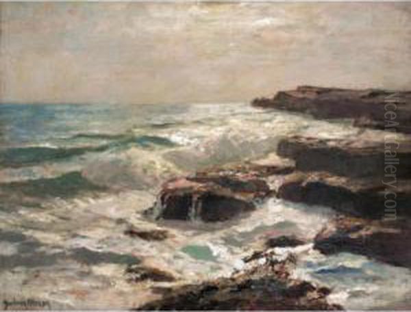 The Shore, Early Evening Oil Painting by Julius Olsson