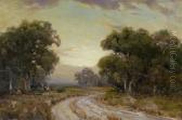 Evening Near Jackson, Southwest Texas Oil Painting by Julian Onderdonk