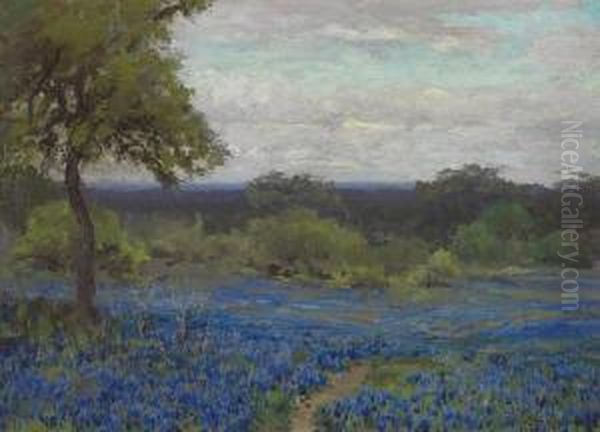 Blue Bonnets Oil Painting by Julian Onderdonk