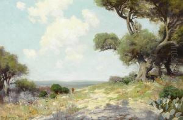 In The Hills -- Southwest Texas Oil Painting by Julian Onderdonk