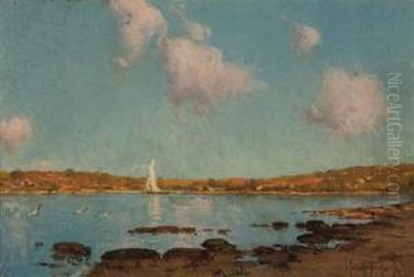 Low Tide - Long Islandsound Oil Painting by Julian Onderdonk