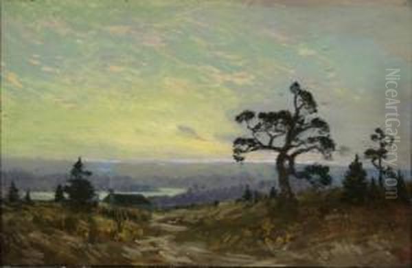 Southwest Texas, Early Morning, Guadaloupe River Oil Painting by Julian Onderdonk