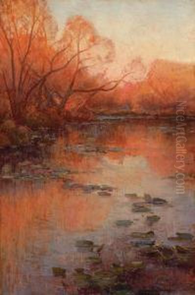 San Antonio River, San Antonio, Texas Oil Painting by Julian Onderdonk