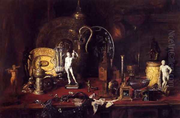 Still life with objects of Wallace Oil Painting by Blaise Alexandre Desgoffe