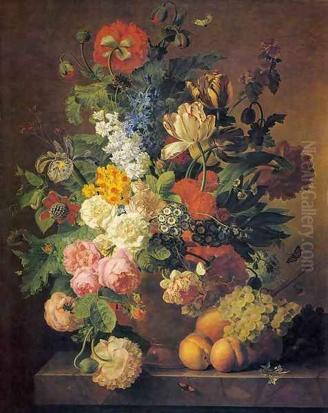 Flower Still-Life 1811 Oil Painting by Jan Frans Van Dael