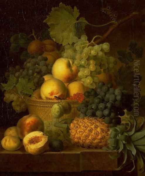 Basket of Fruit Oil Painting by Jan Frans Van Dael