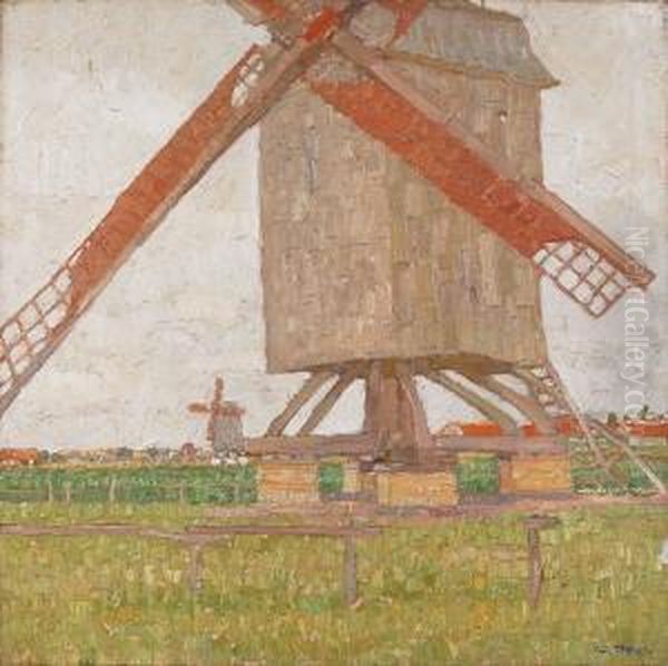 Windmuhlen Oil Painting by Walter Ophey