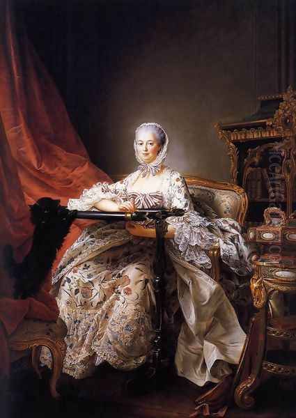 Madame de Pompadour 1763-64 Oil Painting by Francois-Hubert Drouais