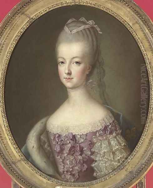 Marie-Antoinette, Queen of France Oil Painting by Francois-Hubert Drouais