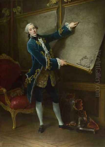 Le Comte de Vaudreuil Oil Painting by Francois-Hubert Drouais