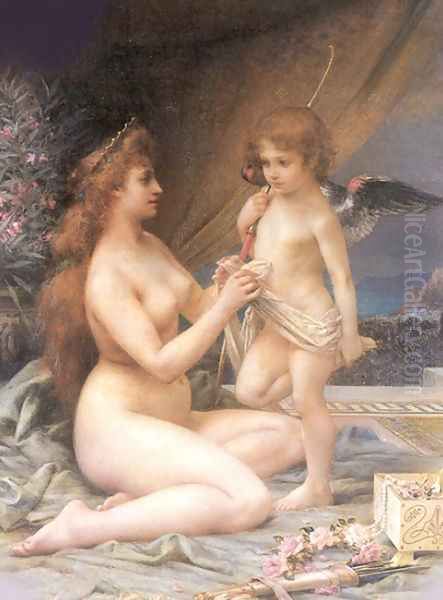 Aphrodite and Eros Oil Painting by Henri Camille Danger