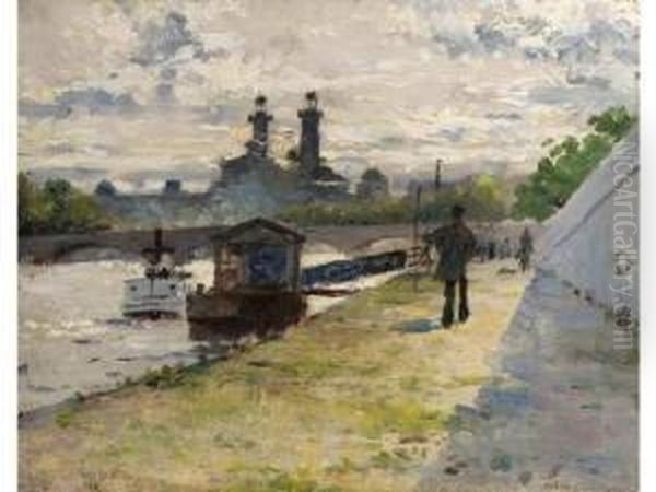 Quais Animes Oil Painting by Maurice Henri Orange