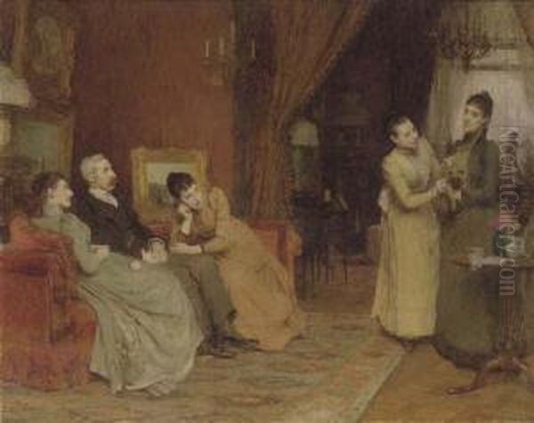 Portrait Of The Joseph Family Oil Painting by Sir William Quiller-Orchardson