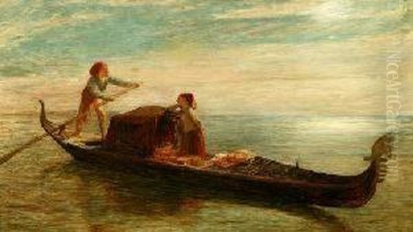 Gondolier And Market Girl From The Lido Oil Painting by Sir William Quiller-Orchardson