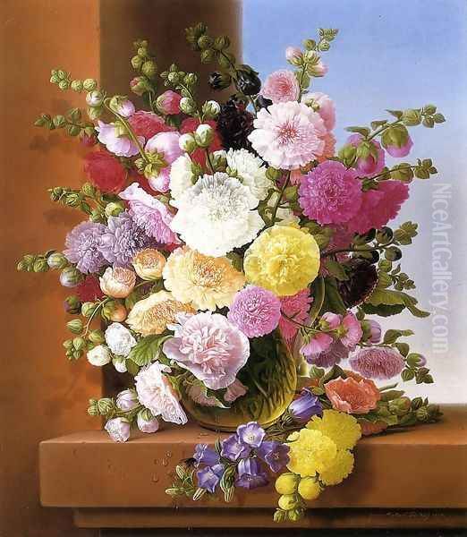 Still Life of Flowers Oil Painting by Adelheid Dietrich