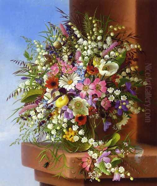 Spring Bouquet Oil Painting by Adelheid Dietrich