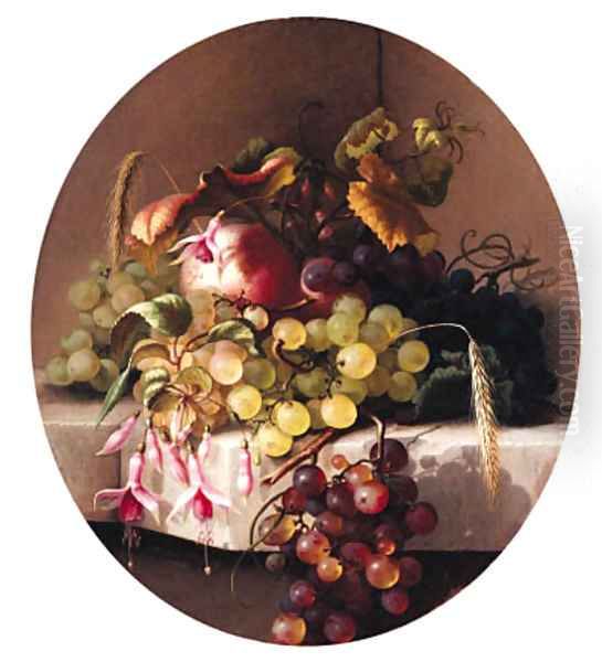 Still Life with Fruit Oil Painting by Adelheid Dietrich