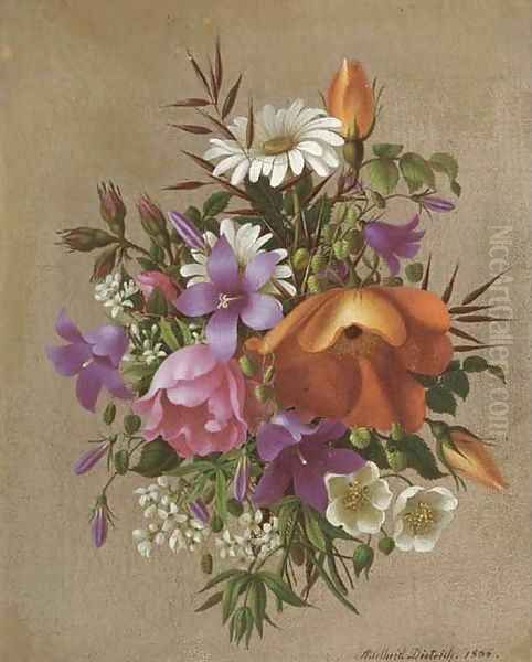 A summer bouquet Oil Painting by Adelheid Dietrich