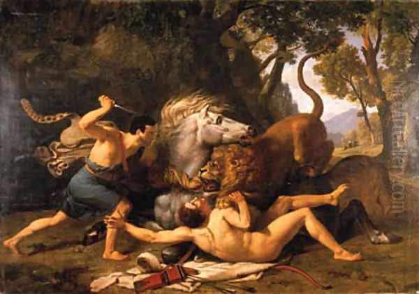 The Heroism of a Scythian Oil Painting by Joseph-Francois Ducq