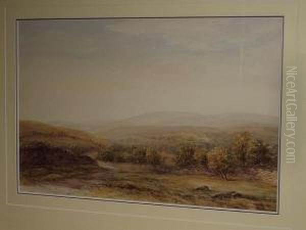 A Moorland Scene, With Barden Tower In Thedistance Oil Painting by James Orrock