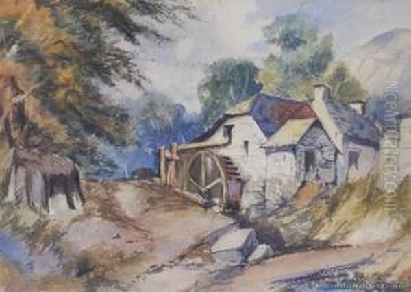 Water Mill Oil Painting by James Orrock