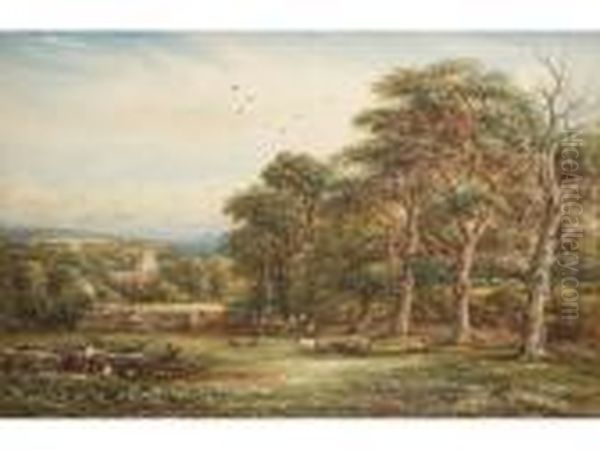 Ulverscroft Priory, Leicestershire Oil Painting by James Orrock