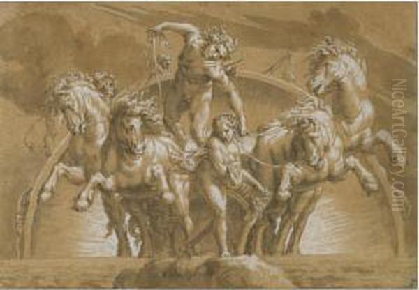 Apollo Driving The Chariot Of The Sun Oil Painting by Lelio Orsi