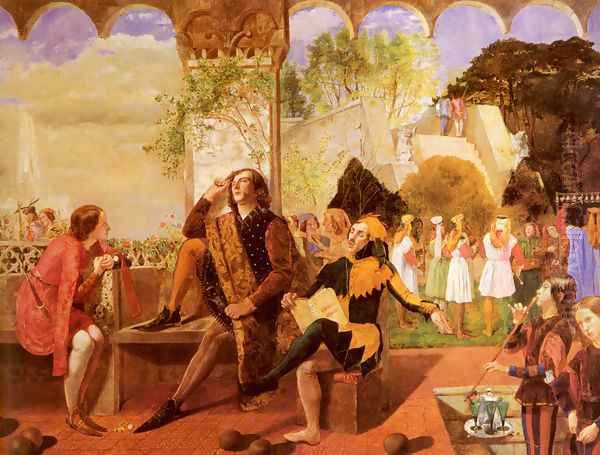 Twelfth Night, Act II, Scene IV Oil Painting by Walter Howell Deverell