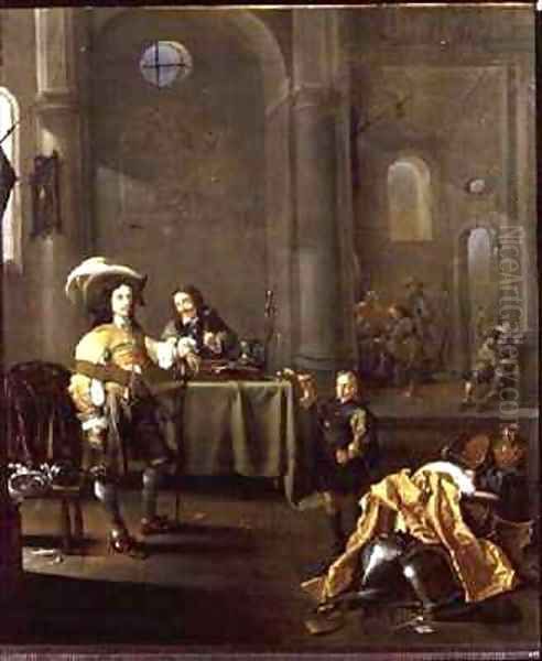 The Celebration of the liberation of a cathedral by the Dutch Militia Oil Painting by Jacob Duck