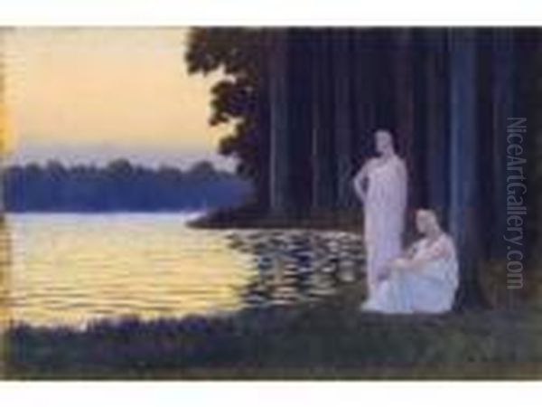 Charme De L Eau Oil Painting by Alphonse Osbert