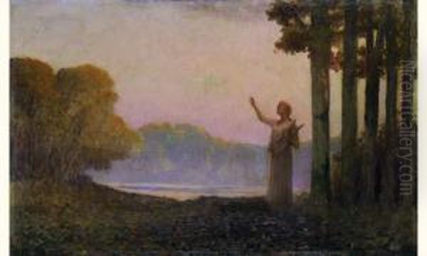 Chant Du Matin Oil Painting by Alphonse Osbert