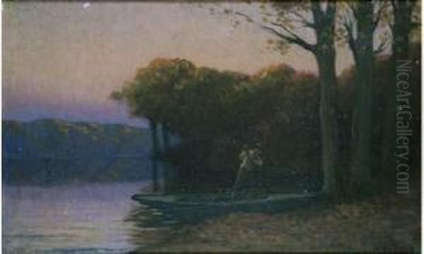 Le Batelier Oil Painting by Alphonse Osbert