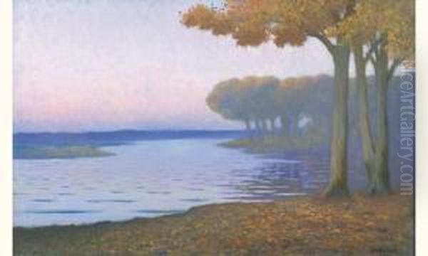 Le Soir Sur La Riviere Oil Painting by Alphonse Osbert