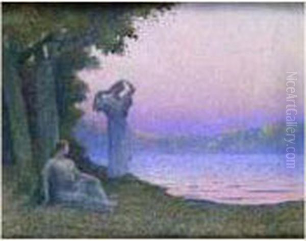 La Quietude Du Soir Oil Painting by Alphonse Osbert