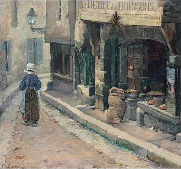 La Rue Jerzual, Dinan Oil Painting by Walter Frederick Osborne