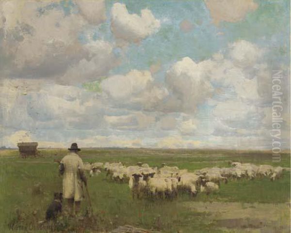 The Return Of The Flock Oil Painting by Walter Frederick Osborne