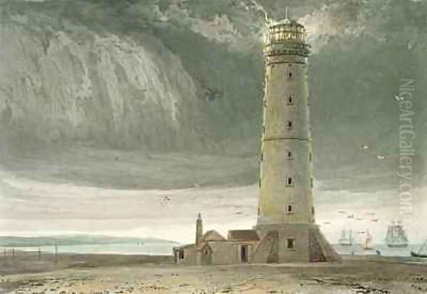 Dungeness Lighthouse Oil Painting by William Daniell RA