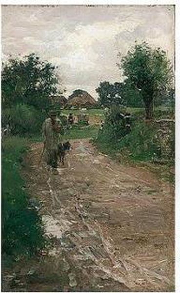 A Lane, Rye, Sussex Oil Painting by Walter Frederick Osborne