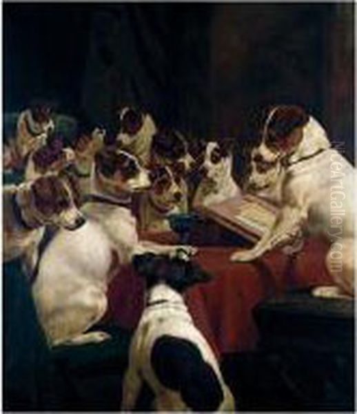 The Dogs Parliament Oil Painting by William Osborne